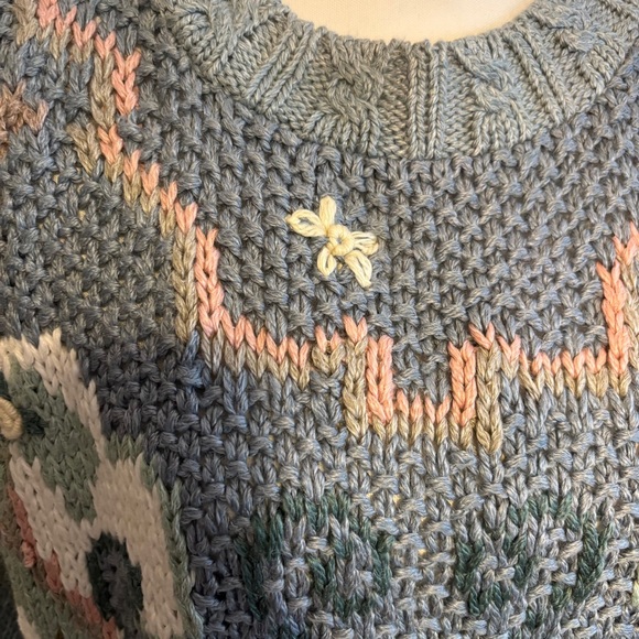 Classic Elements Womens Sweater Slouchy Hand Knitted‎ Cottagecore Grandma Medium - Picture 5 of 9